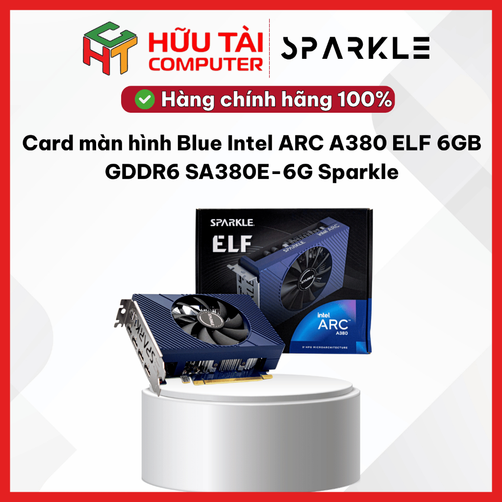 Card màn hình Blue Intel ARC A380 ELF 6GB GDDR6 SA380E-6G Sparkle