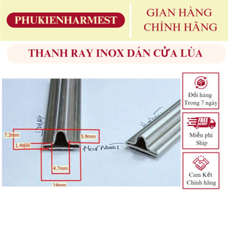 Combo 2 Thanh ray inox - Ray dán cửa lùa đa năng chất liệu inox 304 không rỉ