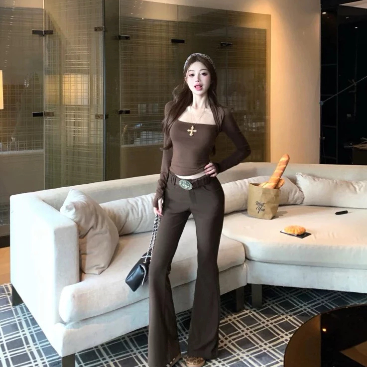 Áo Thun Dài Tay Cổ Vuông Nữ BUN222 Form Ôm Chất Liệu Cotton lông mịn co giãn 4 chiều  Mặc đi làm đi chơi | BigBuy360 - bigbuy360.vn