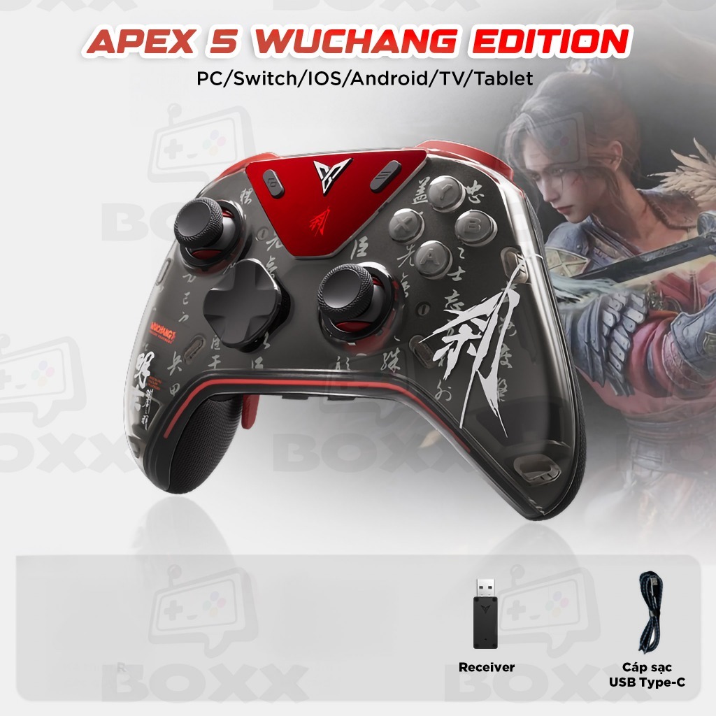 Tay cầm chơi game FLYDIGI Apex 5 Wuchang Version (for PC/Switch/Andriod/iOS MFI) bản Full option