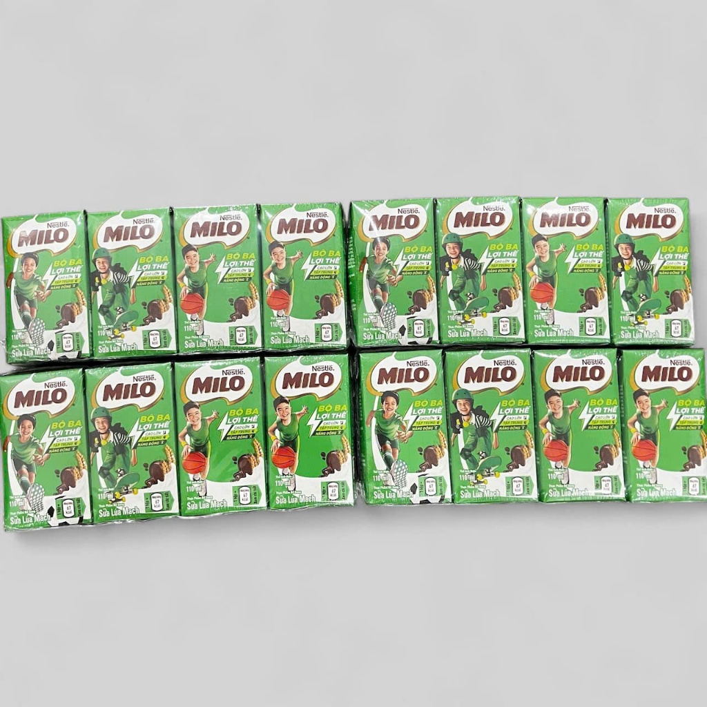 Sữa Milo lúa mạch Hộp Nhỏ 110ml Chính Hãng Nestlé, Ngon Bổ Dưỡng - Lốc 4 hộp x 110ml