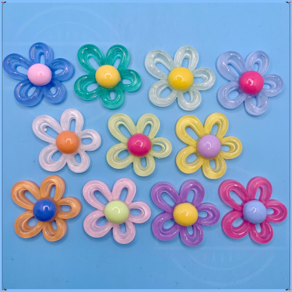 Shoe charm Charm Sticker gắn dép Nút sandal hoa ba chiều 3D nhiều màu sắc thích hợp trang trí giày