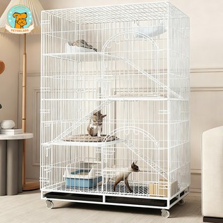  🐱Petorldog🐶 Lồng Chuồng mèo gấp gọn lớn nhiều tầng có bánh xe có thể gập lại sơn tĩnh điện Tặng khay 