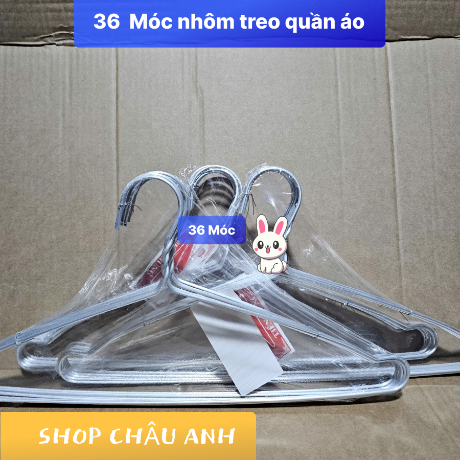 [ComBo] 36 Chiếc Móc Nhôm LV , Móc Nhôm LV Phơi Quần Áo [SaLe 99%] .TTCA
