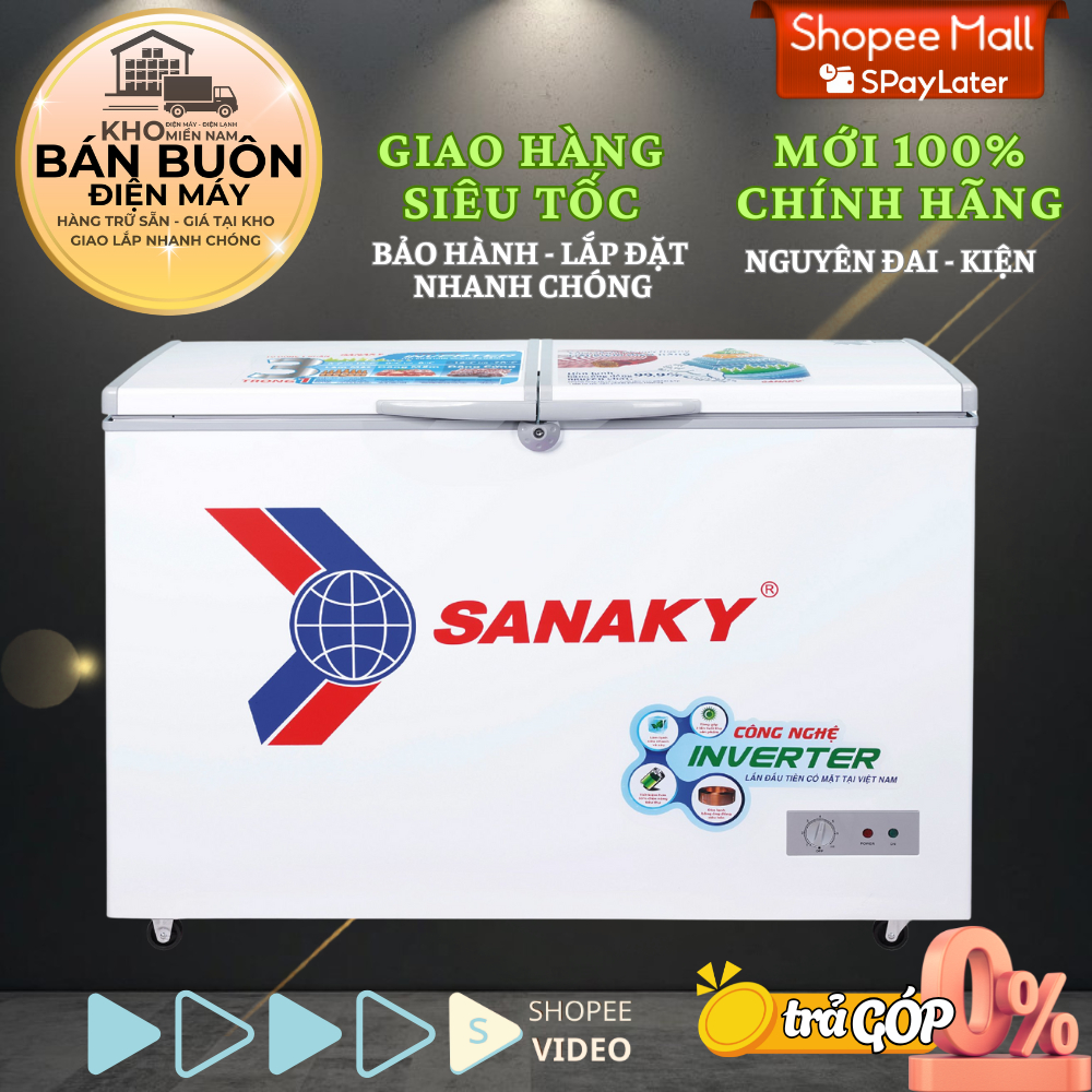 🧊 Tủ Đông Inverter Sanaky VH-3699A3 – 270 Lít, Dàn Lạnh Ống Đồng, Làm Lạnh Sâu, Tiết Kiệm Điện