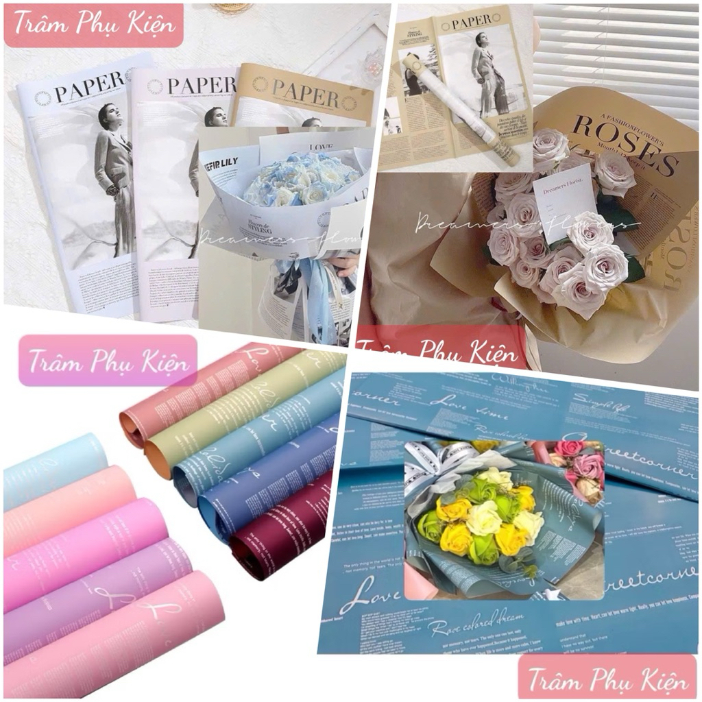 Giấy 2 mặt chữ, Giấy báo chữ gói hoa (Tập20tờ)