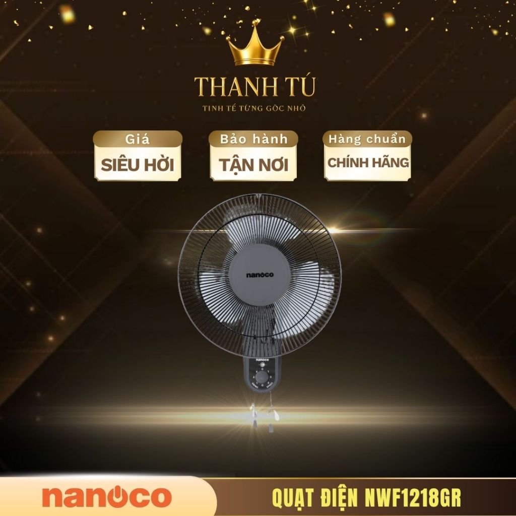Quạt Treo Tường Nanoco NWF1218GR – Làm mát hiệu quả, tiết kiệm không gian