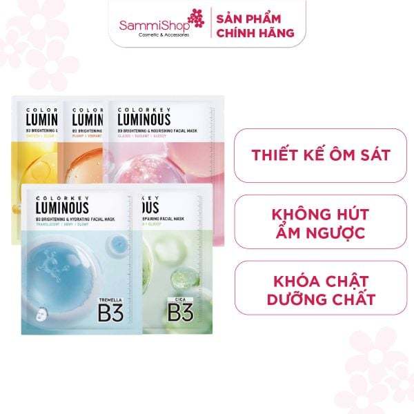 COLORKEY Mặt nạ giấy Luminous B3 Facial Mask 30ml