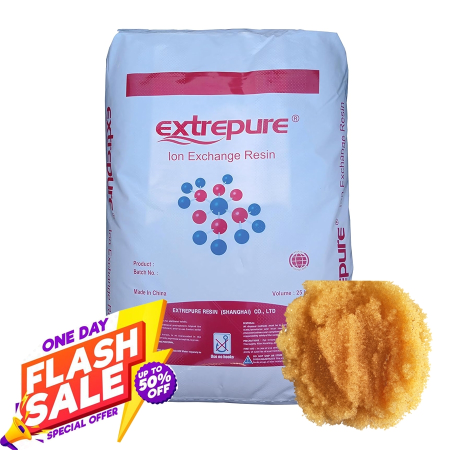 <EXPRESS>25 Liters of 001x Extrepure Cation Resin – Ion Exchange Resin to Soften Water, Treat Water 