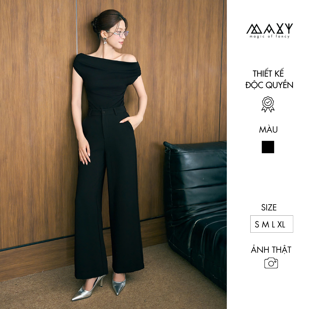 Quần tây ống suông cạp cao nữ tôn eo Classic Culottes Maxy Workshop