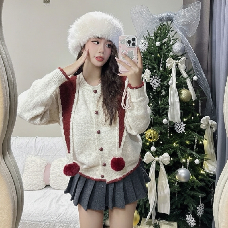 Áo Cardigan Len Dệt Kim Kèm Khăn Phù Thủy, Áo Len Chất Len Mềm Mịn Nhiều Màu Xinh Dễ Mix Đồ | BigBuy360 - bigbuy360.vn