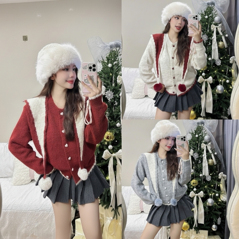 Áo Cardigan Len Dệt Kim Kèm Khăn Phù Thủy, Áo Len Chất Len Mềm Mịn Nhiều Màu Xinh Dễ Mix Đồ | BigBuy360 - bigbuy360.vn