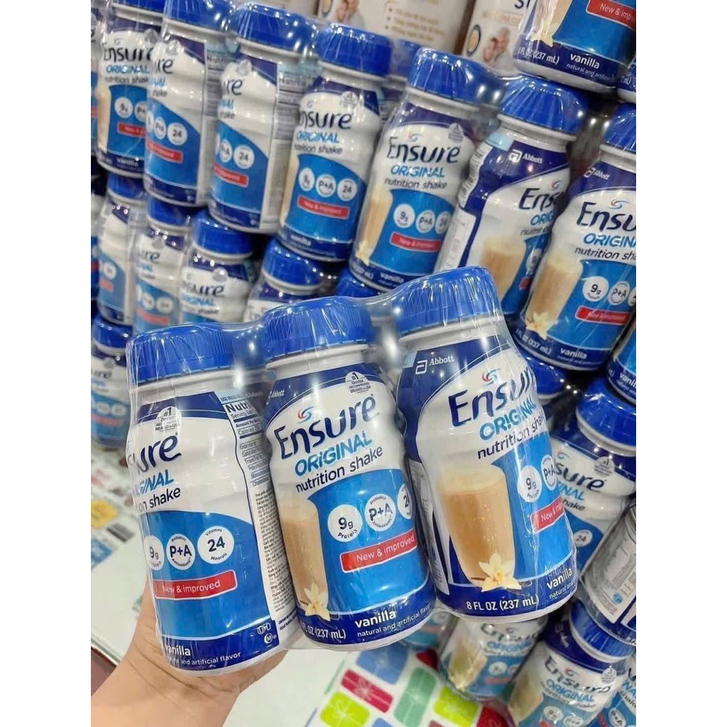 🍼 Sữa Ensure Original Nutrition Shake – Hương Vanilla (237ml)