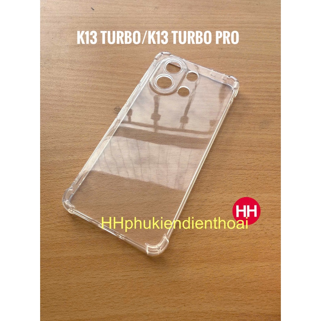 Ốp lưng Oppo K13 Turbo , K13 Turbo Pro 5G dẻo trong suốt, chống sốc 4 góc