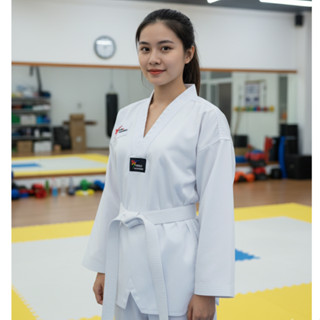  Võ Phục Taekwondo vải KAKI & Vải Kim Cương mềm thấm mồ hôi tốt mặc mát kèm logo và đai trắng Hỏa Tốc 