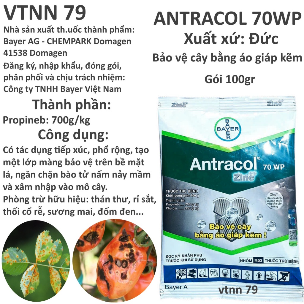 ANTRACOL GÓI 100G. CÔNG TY BAYER