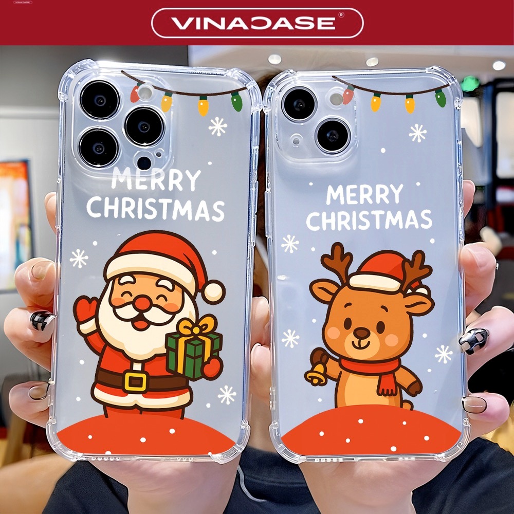 Ốp Lưng Samsung Cho A16 5G/A15/A05/A23/A05S/A36/A56/A12/A52/A36 5G/A56 Dẻo Trong Noel Bông Tuyết