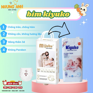   Combo 100 bim  Bỉm Mijuku   Kiyuko cho bé tã bỉm dán quần đủ size cho be siêu thấm hút mỏng nhẹ 