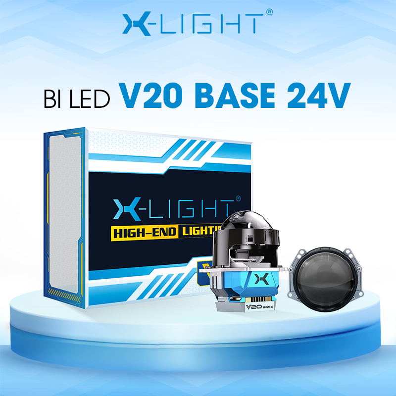 Bi LED X-Light V20 Base 24V cho mọi dòng xe tải, xe khách - Bảo hành 3 năm chính hãng X-Light Việt N