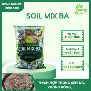 GIÁ THỂ SOIL MIX BA TRỒNG SEN ĐÁ - XƯƠNG RỒNG