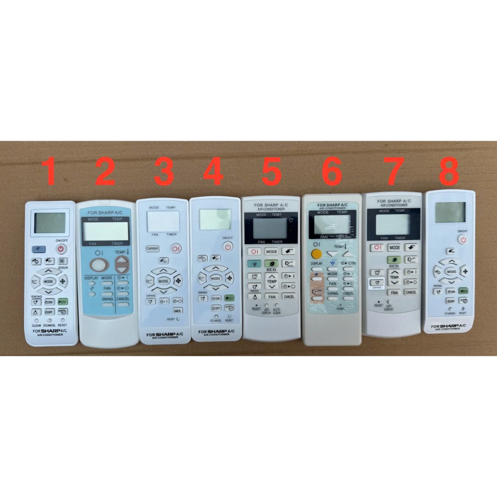 REMOTE máy lạnh SHARP , remote điều hòa SHARP, điều khiển máy lạnh điều hòa Sharp