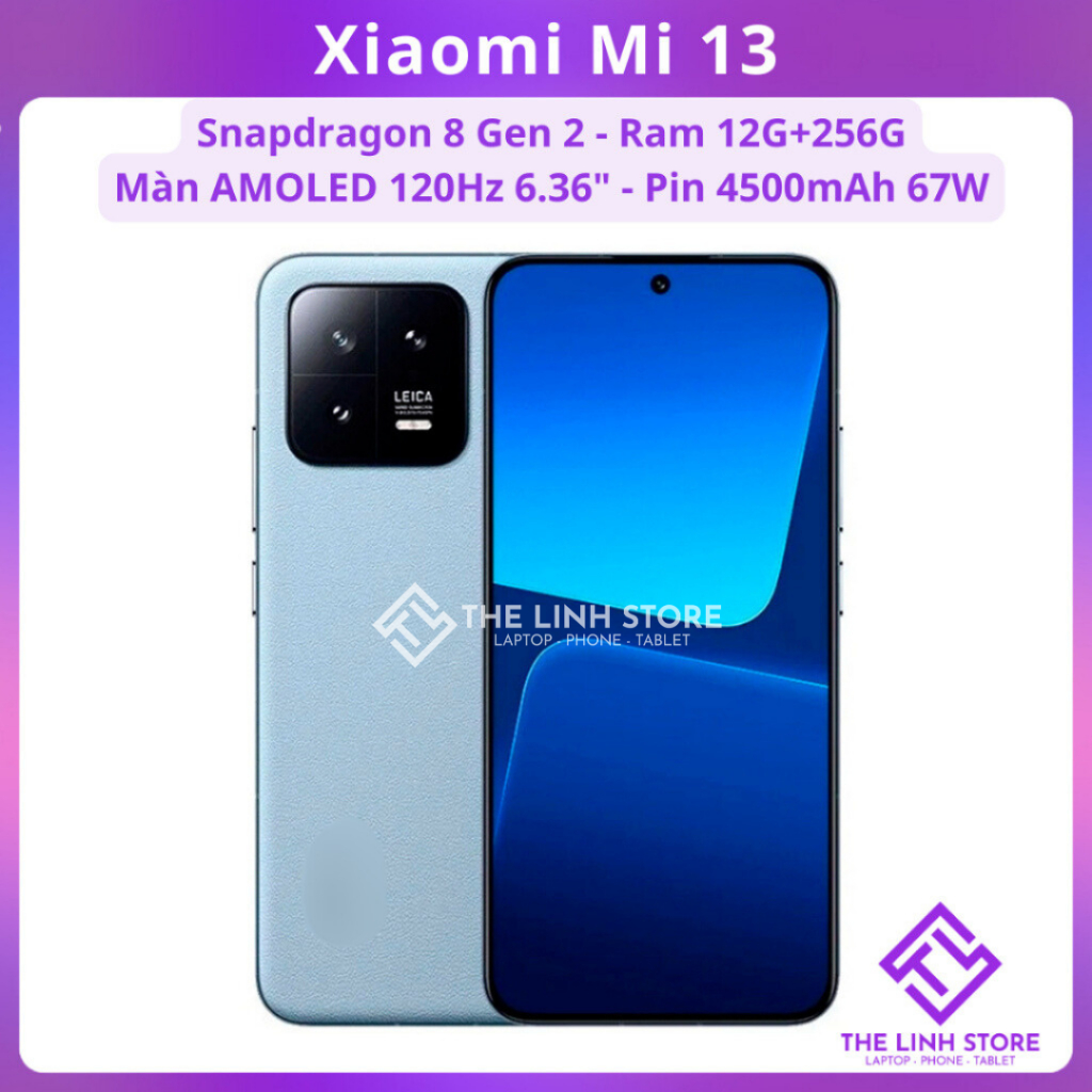 Điện thoại Xiaomi 13 5G màn AMOLED 120Hz - Snapdragon 8 gen 2