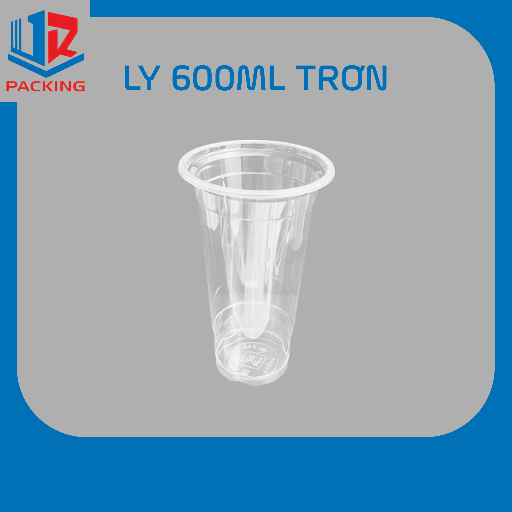 Combo 50 ly nhựa đáy bằng 600ml 700ml, ly trà sữa trà tắc sinh tố nước ép, ly 700ml yếu