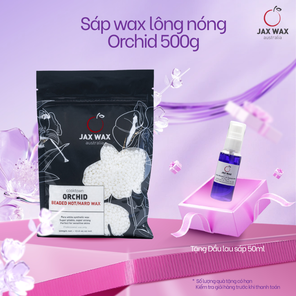 Sáp wax nóng dạng hạt Jax Wax Australia Cooktown Orchid 500gr