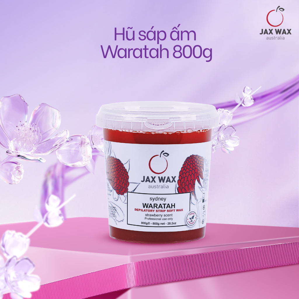 Sáp wax lông ấm dạng hũ Jax Wax Sydney Waratah 800g