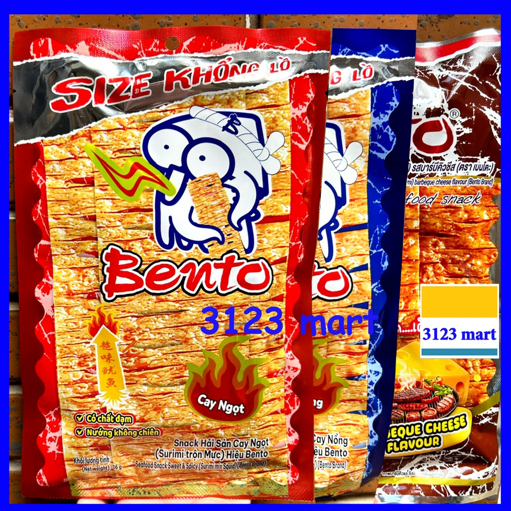 (SỈ từ 2,3,6) GÓI 36g KHỔNG LỒ. Mực Bento Thái Lan phô mai, đỏ, xanh dương.