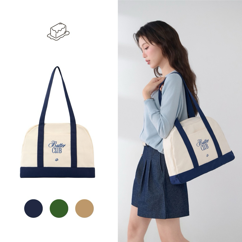 Túi Tote Canvas Dày Form Cứng Nhiều Ngăn Nữ Đi Học Đi Làm – Túi Vải Đựng Laptop 13–14 inch BISCOTI B