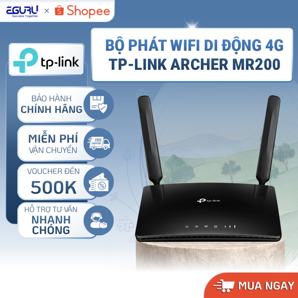 Bộ Phát Wifi Di Động 4G TP-Link Archer MR200 Chính hãng Bảo hành 24 tháng