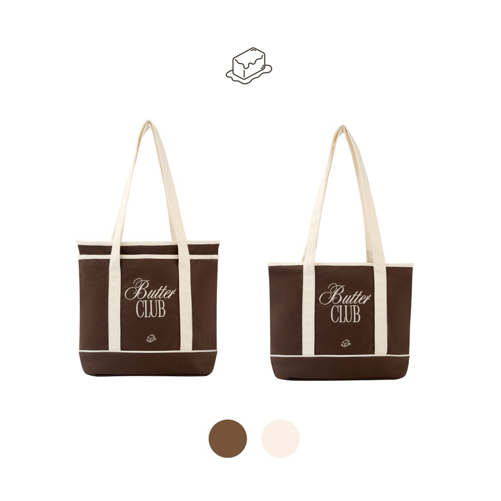 Túi Tote Canvas Dày Form Cứng Nữ Đi Học Đi Làm – Túi Vải Đựng Laptop 13–14 inch – Butter Club Bean