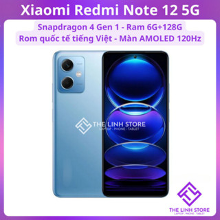  Điện thoại Xiaomi Redmi Note 12 5G - Snapdragon 4 Gen 1 màn AMOLED 120Hz 