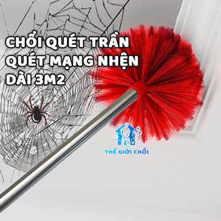  Chổi Quét Trần Nhà 3m2 Cây Quét Mạng Nhện Gập Rút Đa Năng Kèm Móc Treo Đồ Và Tấm Lau Kính Tiện Lợi 