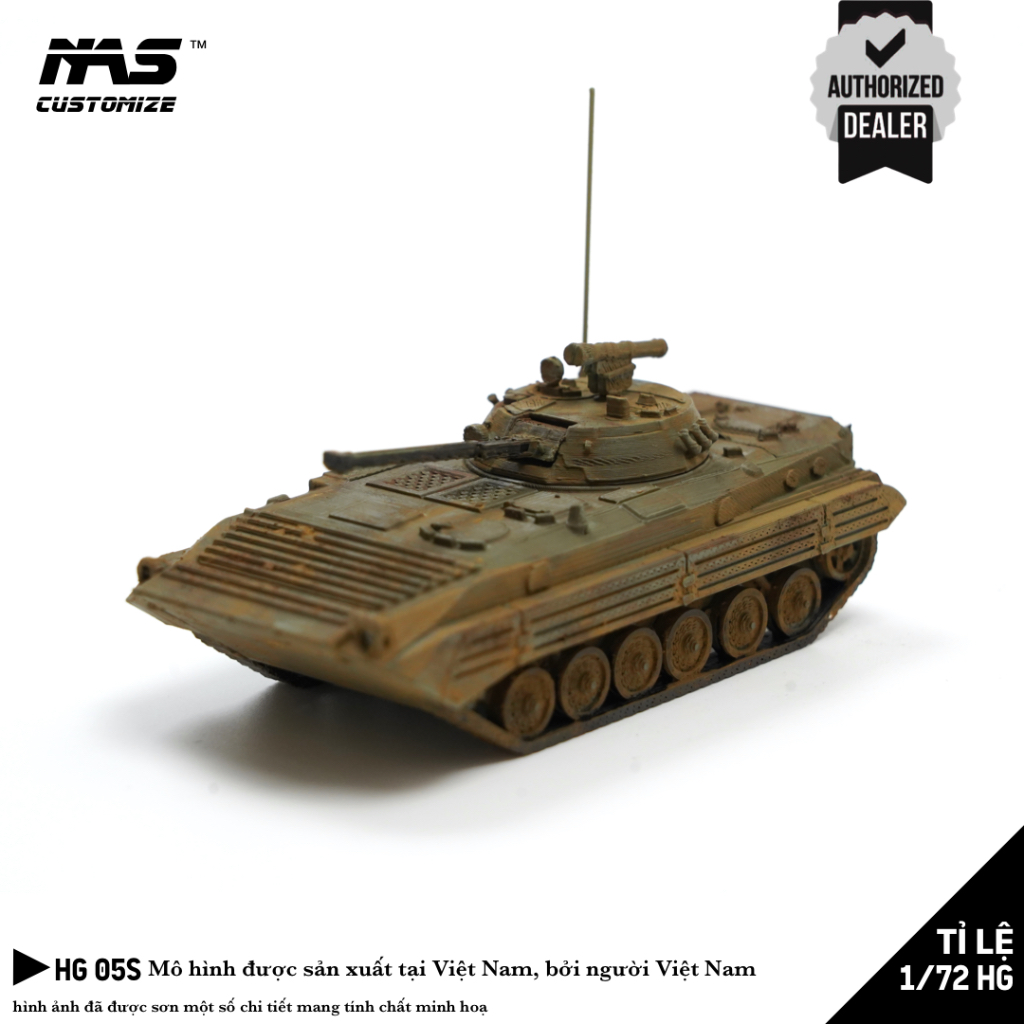 [ Đã Sơn ] Mô hình xe chiến đấu BMP-2 phiên bản tập trạn đã được sơn hoàn thiện, tỉ lệ HG 1:72.