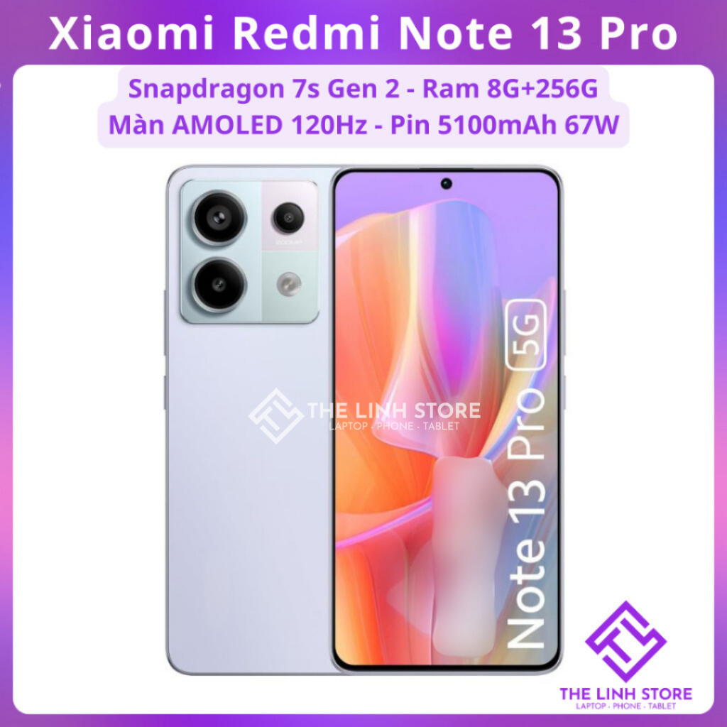 Điện thoại Xiaomi Redmi Note 13 Pro 5G - Snapdragon 7s Gen 2