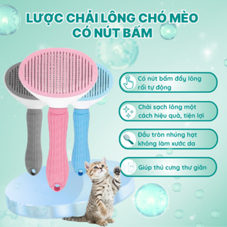 Lược Chải Lông Chó Mèo MASTERCARE Có Nút Bấm Chống Rối Và Giảm Rụng Lông Gọn Gàng Sạch Sẽ
