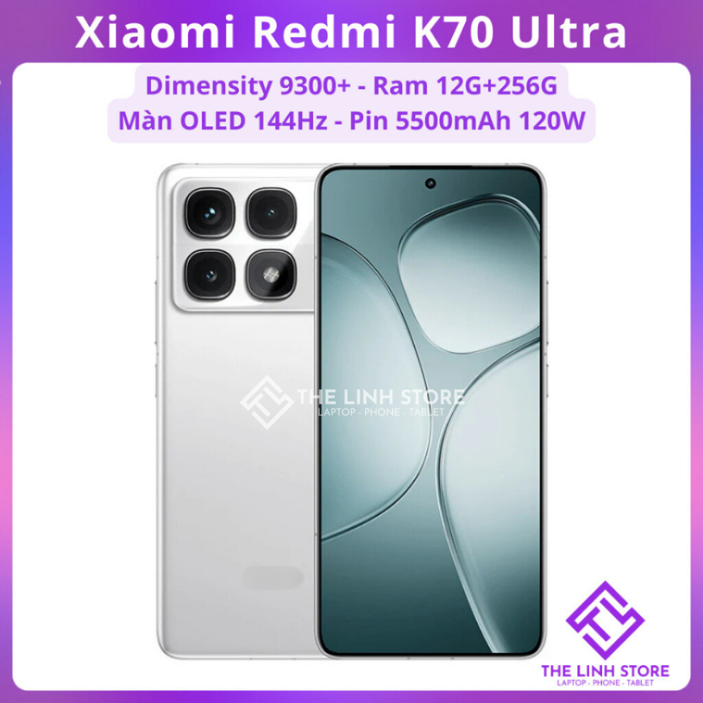 Điện thoại Xiaomi Redmi K70 Ultra - Dimensity 9300 Plus Màn OLED 144Hz