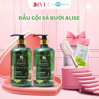  Cặp Gội Xả Bưởi Alise 850ML Kích Thích Mọc Tóc Ngăn Rụng Nuôi Dưỡng & Chăm Sóc Tóc Mềm Mượt - Mỹ phẩm Divi 