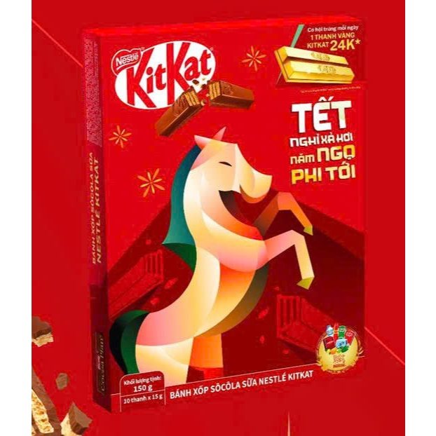 KITKAT TẾT 2026 sô cô la hộp 10 thanh 2F