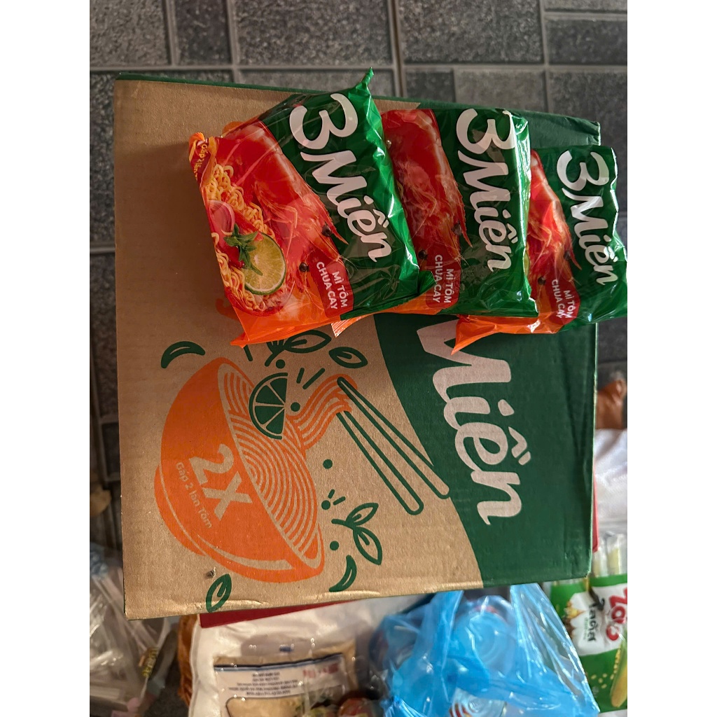 sỉ thùng mì 3 miền chua cay thùng 30 gói