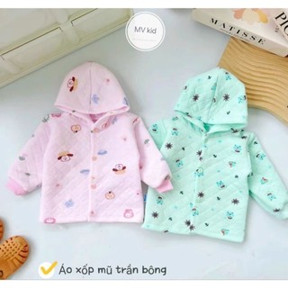 Áo trần bông có mũ cho bé 4-12kg