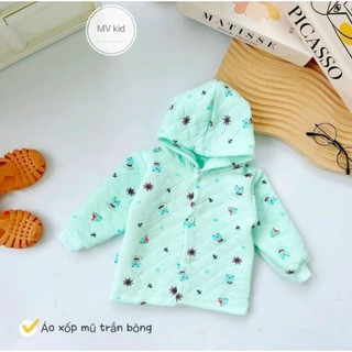 Áo trần bông có mũ cho bé 4-12kg