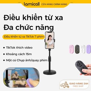 Điều khiển từ xa Bluetooth, có thể chụp ảnh/quay phim, xem video ngắn, nhỏ gọn và di động, đi kèm bộ sạc、 TikTok/TouTube