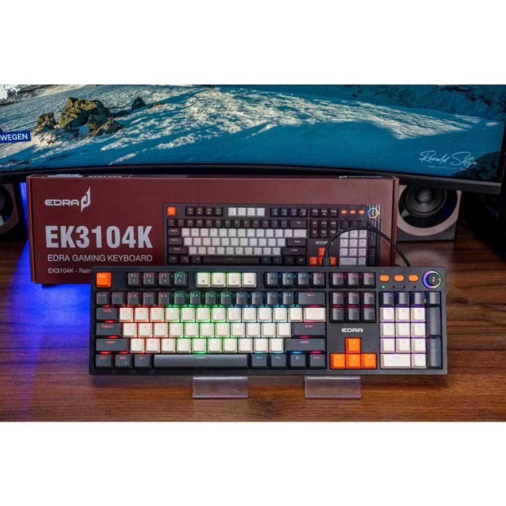 [Bàn phím cơ] BÀN PHÍM GAMING EK398L, chống bám mồ hôi và phai mà. Hàng chính hãng - BH 24tháng