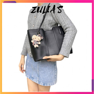 Túi Xách Nữ Kẹp Nách Tote Da 2 Li Size 38cm Đựng Vừa A4 Tặng Charm Cún Zuliashop8386