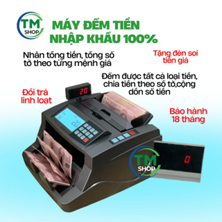  Máy đếm tiền NHẬP KHẨU có chức năng nhân tổng tiền theo từng mệnh giá polymer,BH 18 tháng,6300UV 