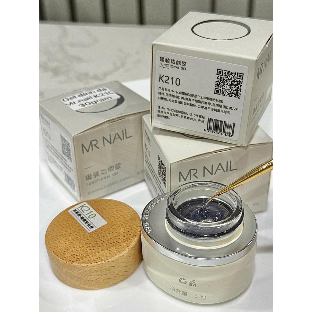 Gel đính đá đính chamr MR NAIL cao cấp dạng hủ không bông tróc chính hãng 30gr chuyên dụng ngành nai