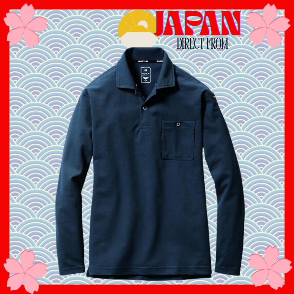 【Direct from Japan】BURTLE 665 Long Sleeve Polo Shirt Unisex | Quick-Dry, Breathable All-Season Workw